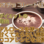 高カカオチョコレートは太る。甘くて太らないおいしいここあレシピでダイエット